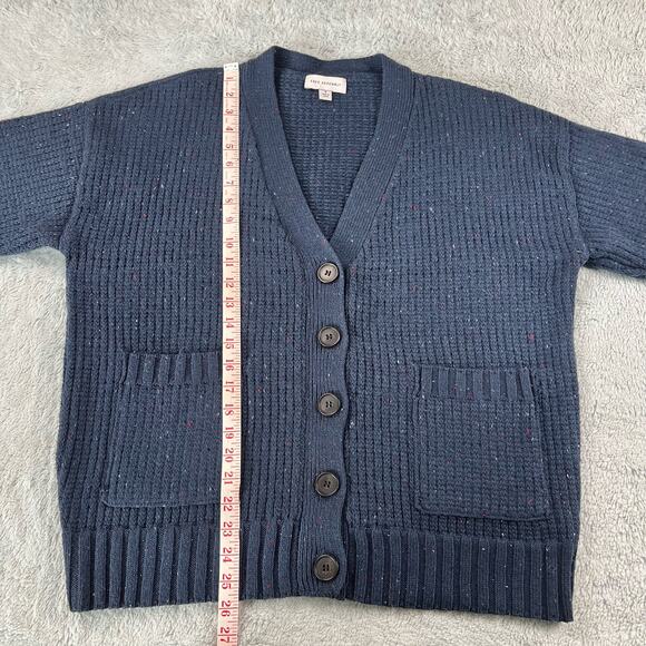 Free Assembly Navy Blue women’s Cardigan sweater oversized Small - Picture 3 of 7